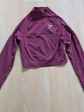 Gymshark Seamless Long-Sleeve Crop Top - Burgundy